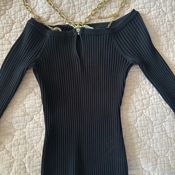 Simkhai Quinn off shoulder chain top black XS - Picture 6 of 8